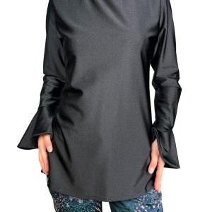 Polera Negra Satinada