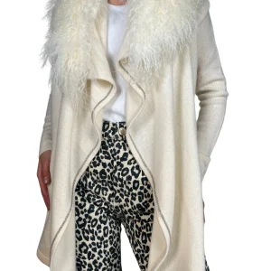 Sweater Cashmere Cuello Piel Cordero