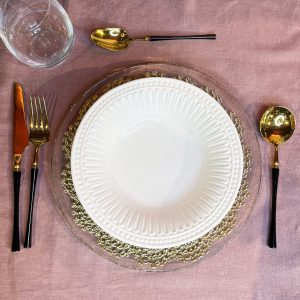 Set 8 Platos Hondo Ceramiche Elios