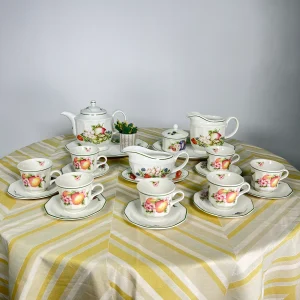 Set 7 Tazas Inglesas Grande Borde Blanco