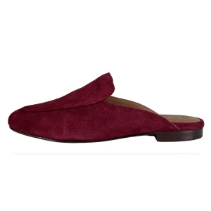 Mules Cuero Burdeo