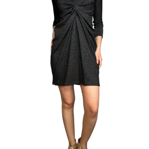 Vestido Viscosa Fibras Metalizadas