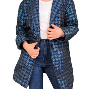 Chaqueta Pied de Poule Azul