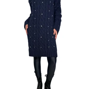 Sweater Largo Con Brillantes