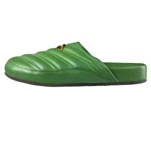 Mules Acolchadas Verde