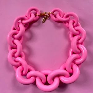 Collar Eslabón Rosado