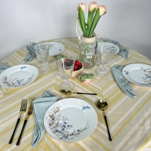 Set 5 Platos Borde de Oro