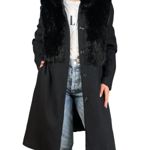 Abrigo Lana Piel Sintética