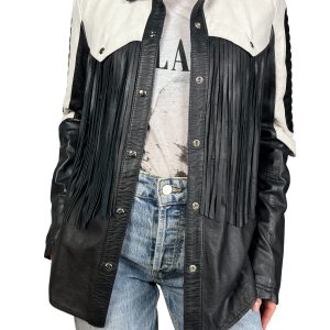 Chaqueta Cuero Flecos