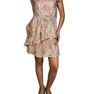 Vestido Viscosa Fibras Metalizadas