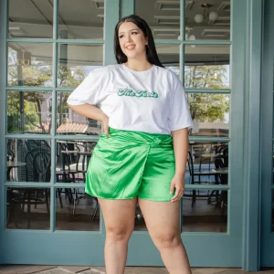 Short falda de satin