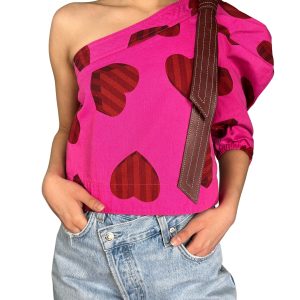 Top Asimétrico Corazones