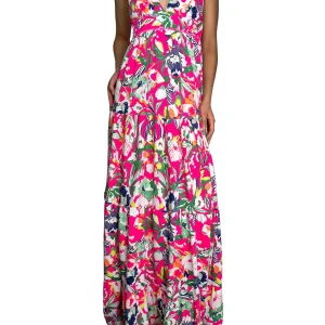 Vestido Fucsia Estampado