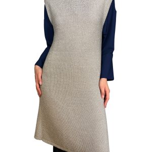 Vestido Tejido Fibras Metalizadas