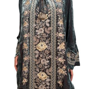 Blusa Velvet Bordada