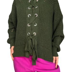 Sweater Verde Trenzado