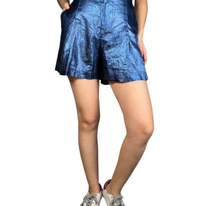 Shorts Azul Metalizado