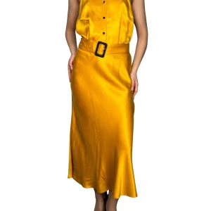 Vestido Amarillo Cinturón