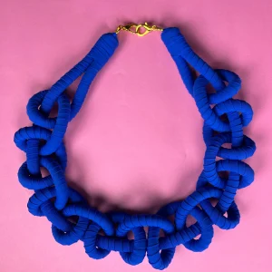 Collar Trenzado Azul S