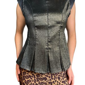 Blusa Elasticada Fibras Metalizadas