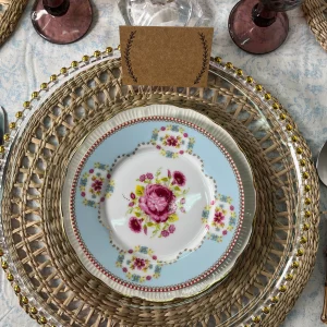 Set 4 Platos Chicos Servilleta Porcelana Holandesa