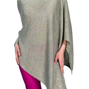 Poncho Verde Lino