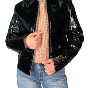 Chaqueta Cuero Acharolada