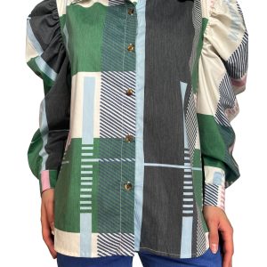 Blusa Mangas Aglobadas