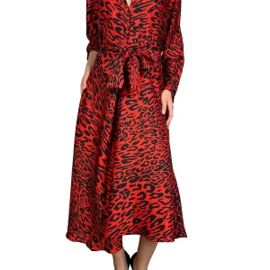 Vestido Leopardo Rojo