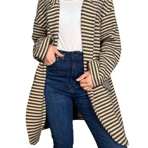 Chaqueta Beige Rayas