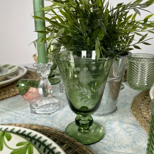 Set Copas Scorzo Verdes Talladas