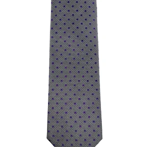 Corbata Gris Detalles Morados