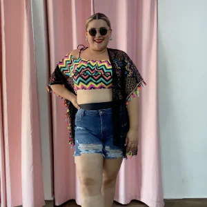 Salida de traje de baño tipo kimono