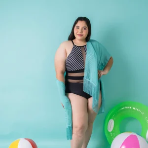 Salida de traje de baño tipo kimono