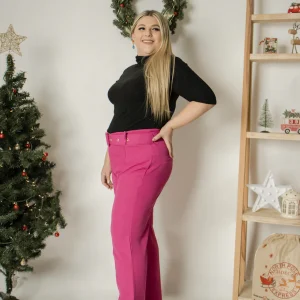 Pantalon vestir recto con cinto