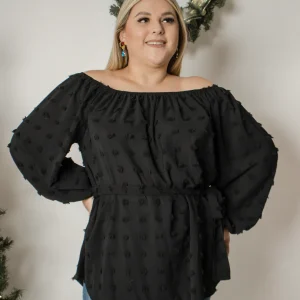 Blusa polka dot off the shoulders