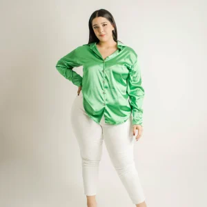 Jeans blanco skinny tiro alto