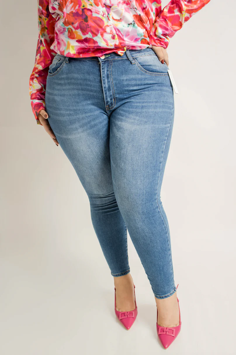 Jeans skinny deslavado