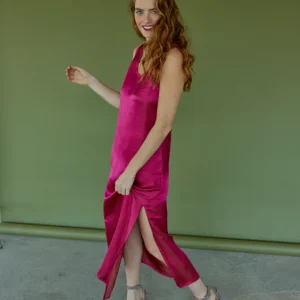 Vestido Seda Satinado