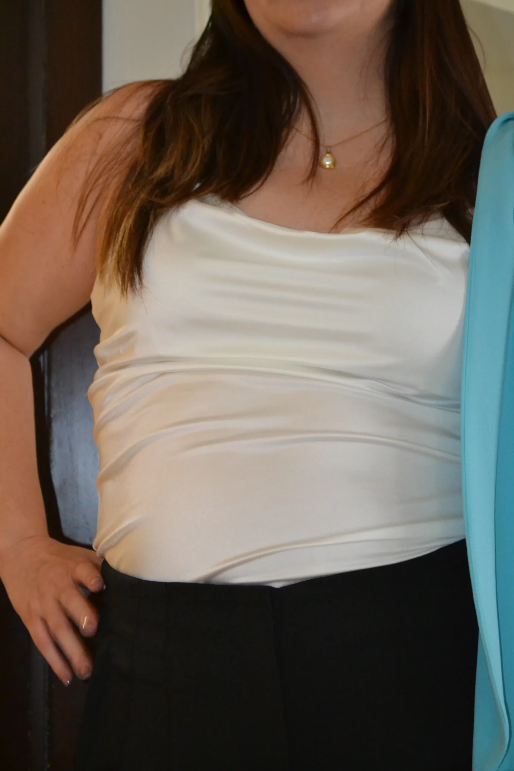 Blusa de tirantes satinada stretch - Imagen 4