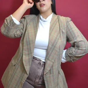 Blazer Estampado Manga 3/4