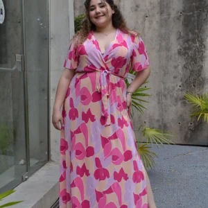 Maxi vestido de fiesta estampado