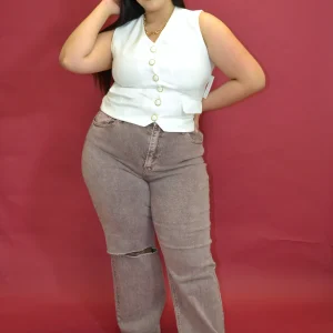 Chaleco Botones Forrados