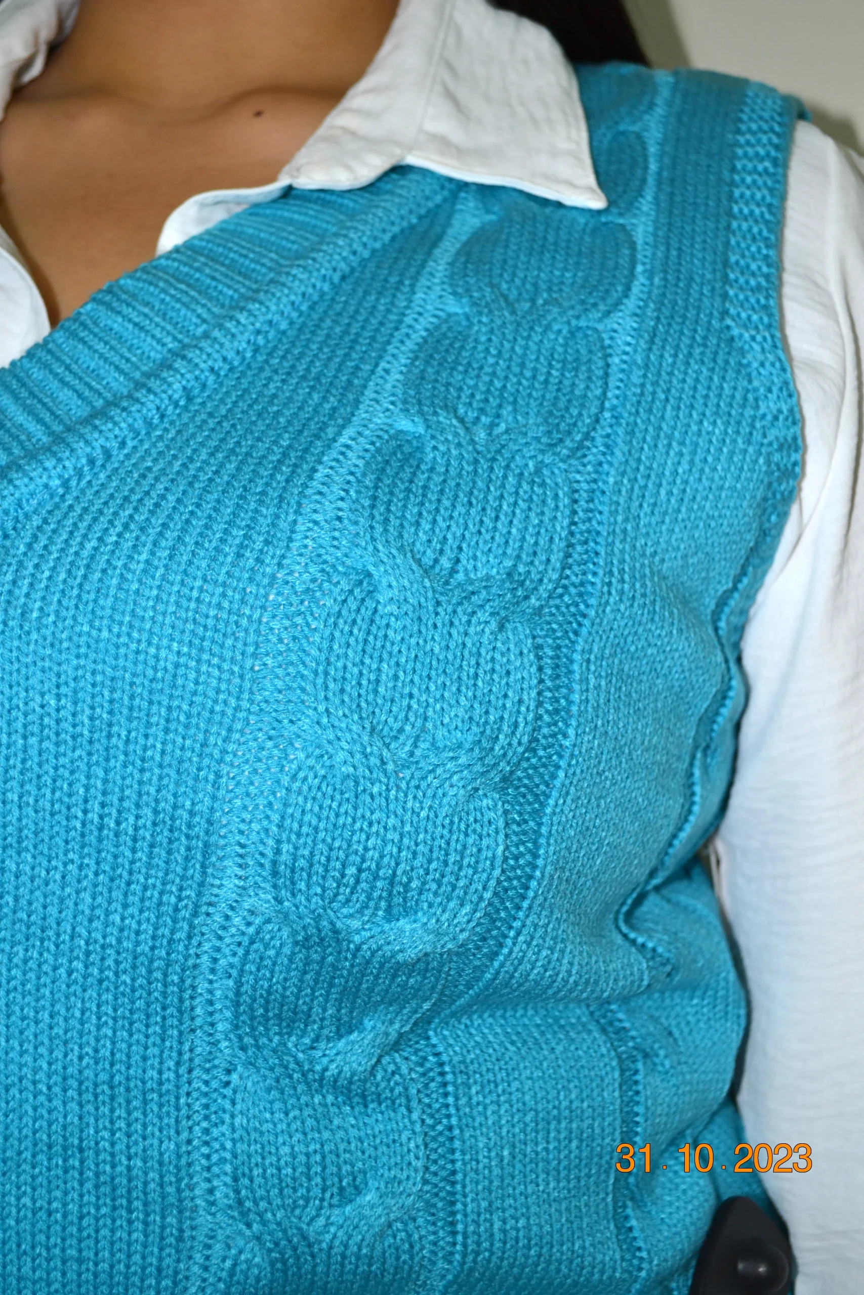 Chaleco tejido oversized - Imagen 3