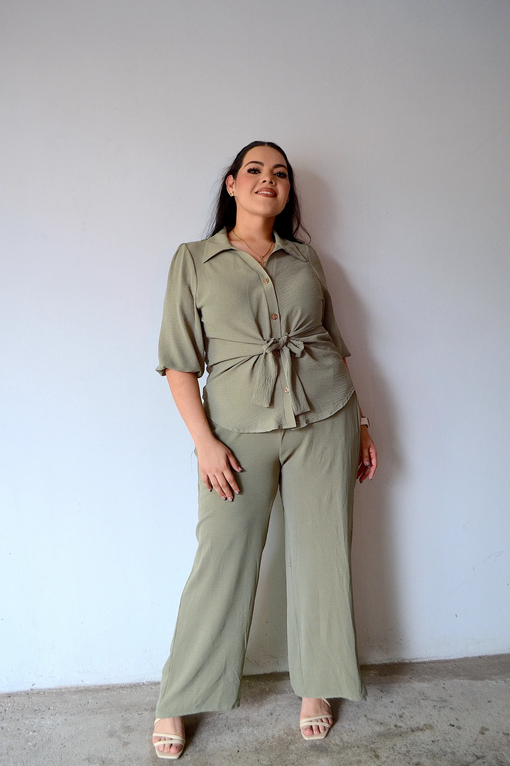 Set De Blusa Manga 3/4 y Pantalón