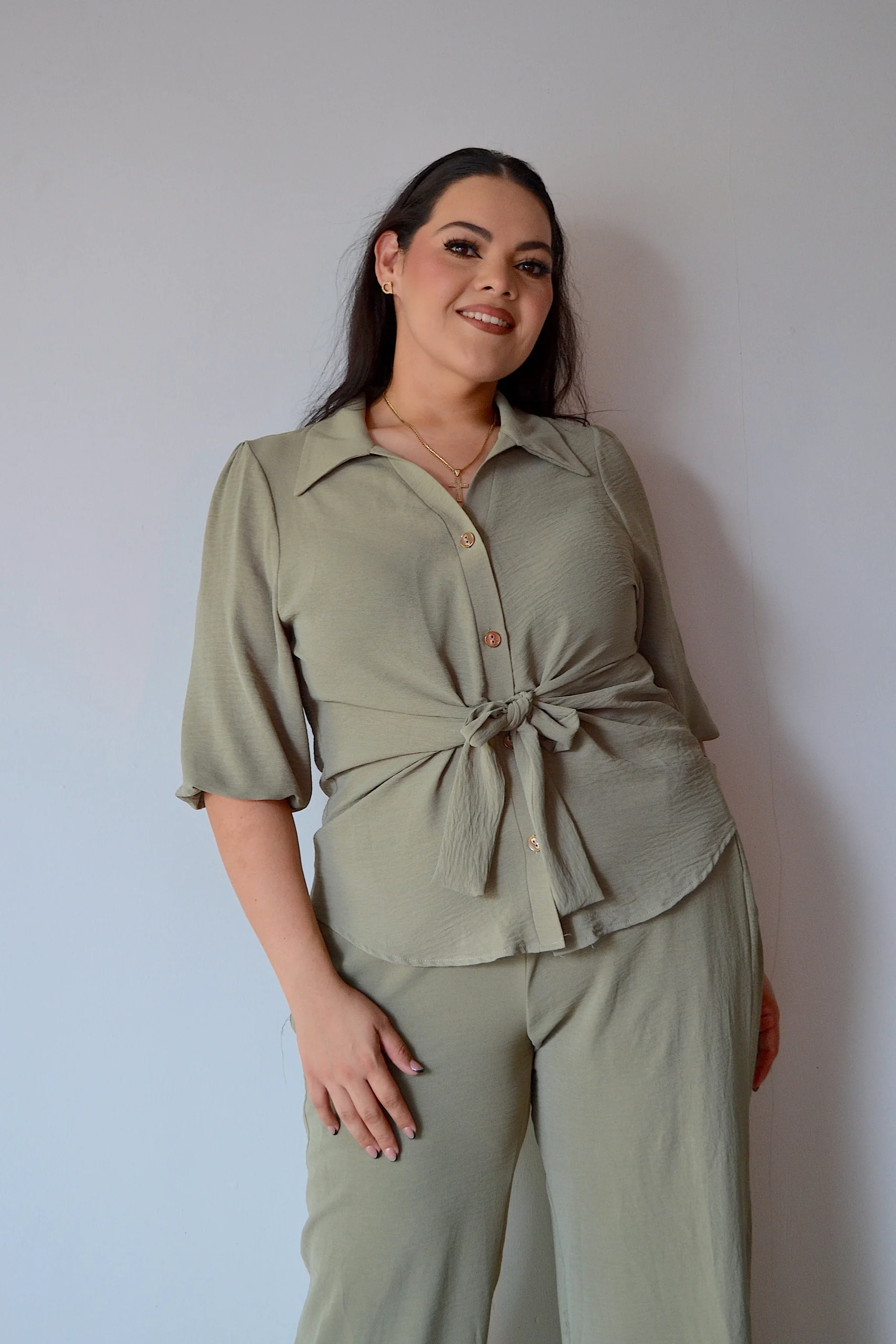 Set De Blusa Manga 3/4 y Pantalón - Imagen 4