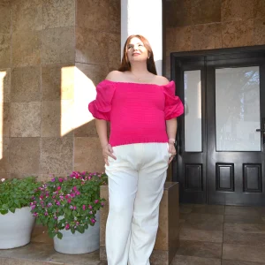 Pantalon vestir recto con costura