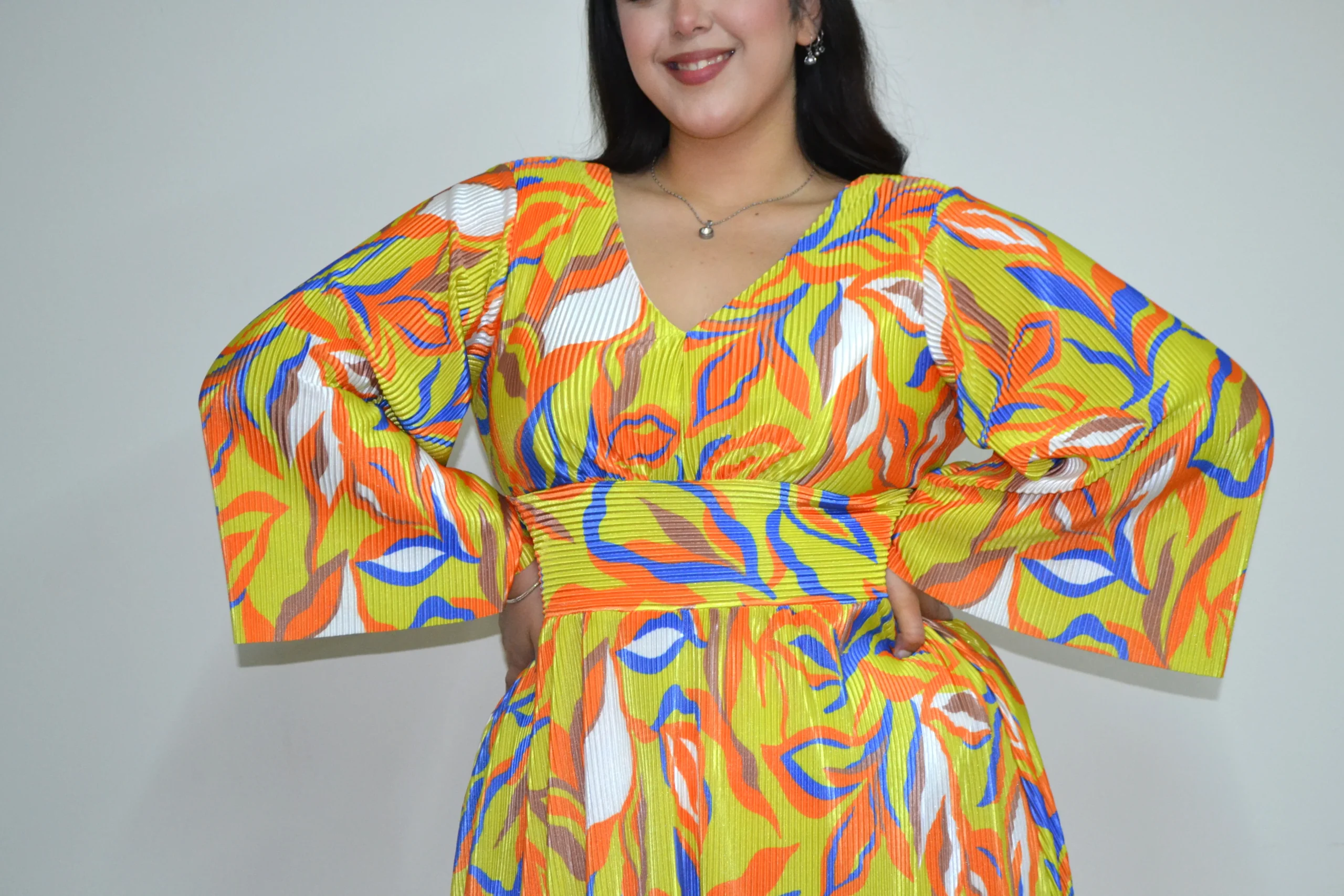 Maxi vestido de fiesta estampado - Imagen 3