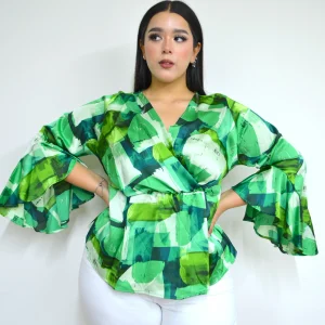 Blusa de fiesta estampada