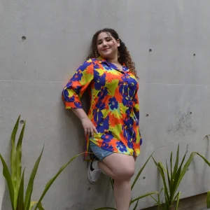 Blusa camisera estampada